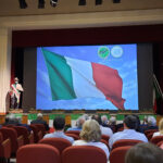 bandiera italiana su proiettore